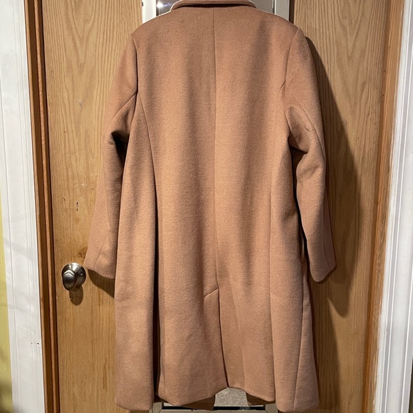 Lane Bryant Camel Double-Breasted Coat Size 14 - Picture 8 of 8